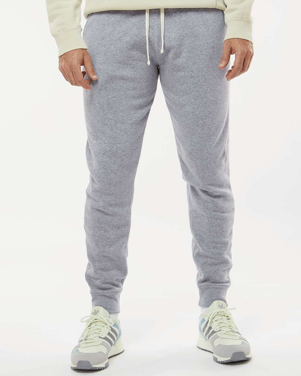 Unisex Triblend Fleece Joggers - OnModelFront - B12528354 - Grey Triblend