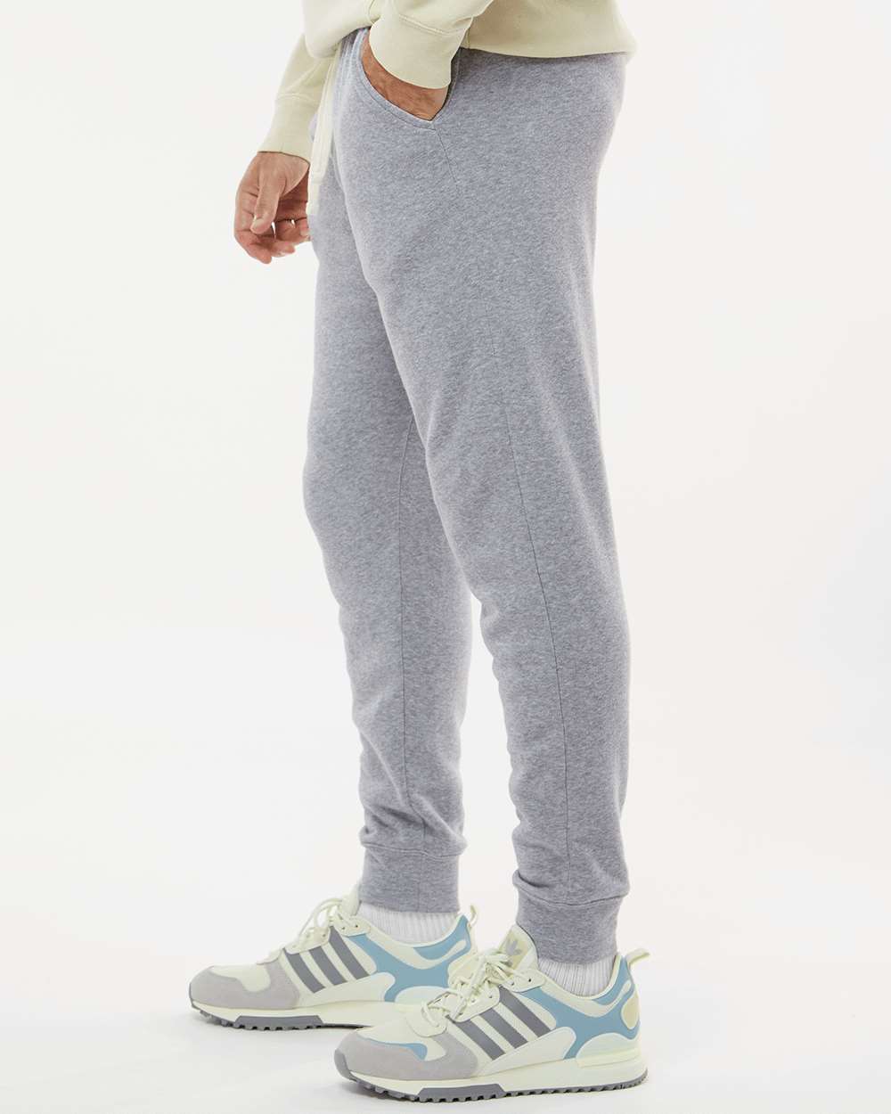 Unisex Triblend Fleece Joggers - OnModelSide - B12528354 - Grey Triblend