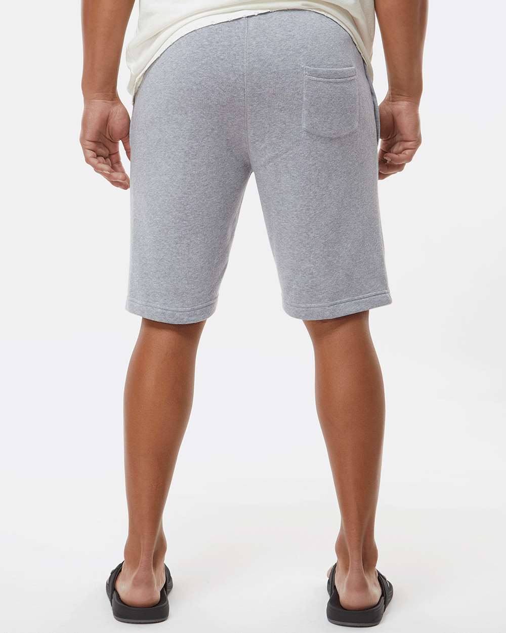 Unisex Triblend Fleece Shorts - OnModelBack - B12628353 - Grey Triblend