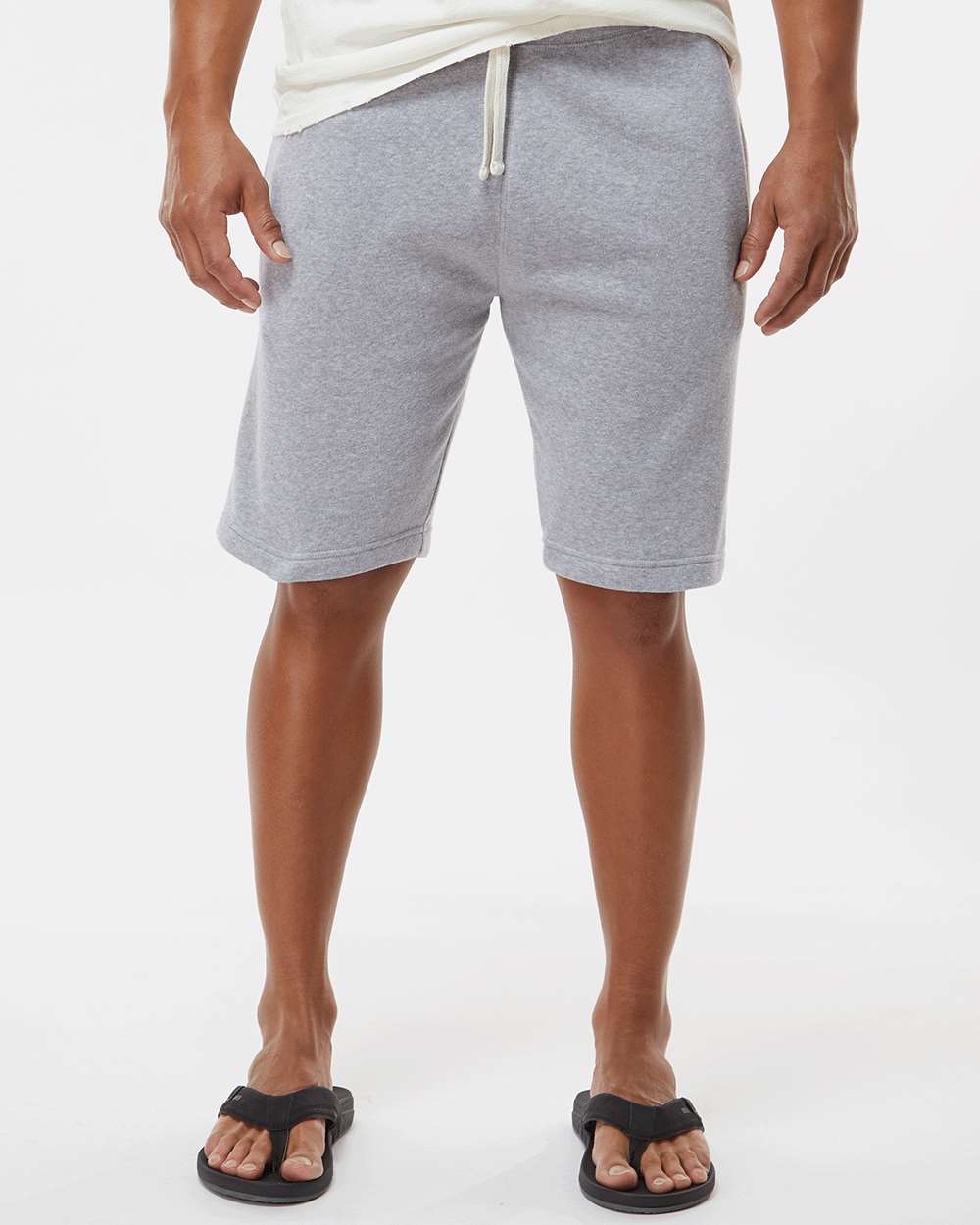 Unisex Triblend Fleece Shorts - OnModelFront - B12628353 - Grey Triblend