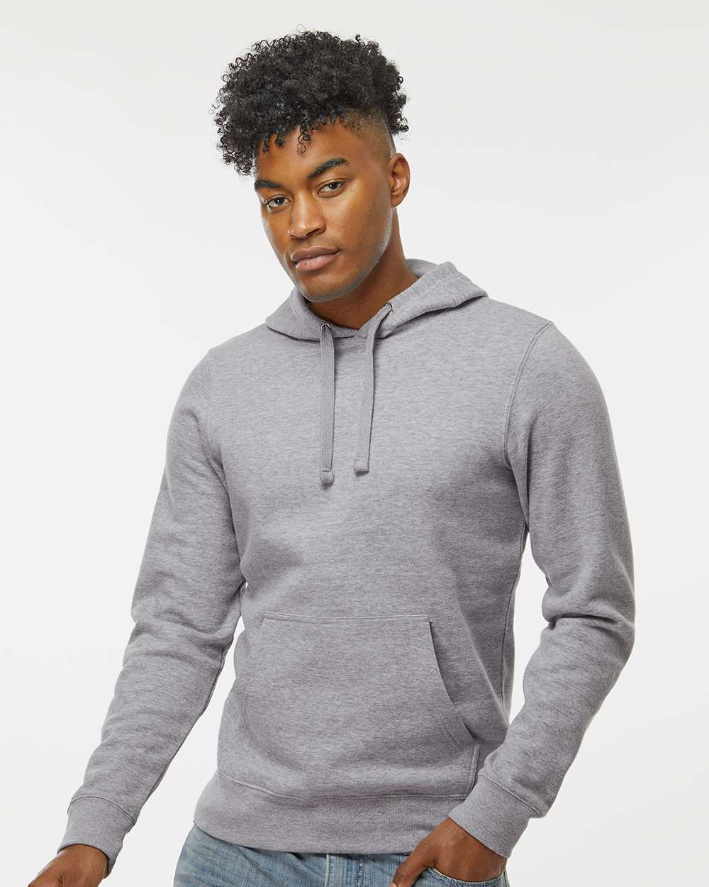 Unisex BTB Fleece Hooded Sweatshirt - OnModelFront - B13428583 - Oxford
