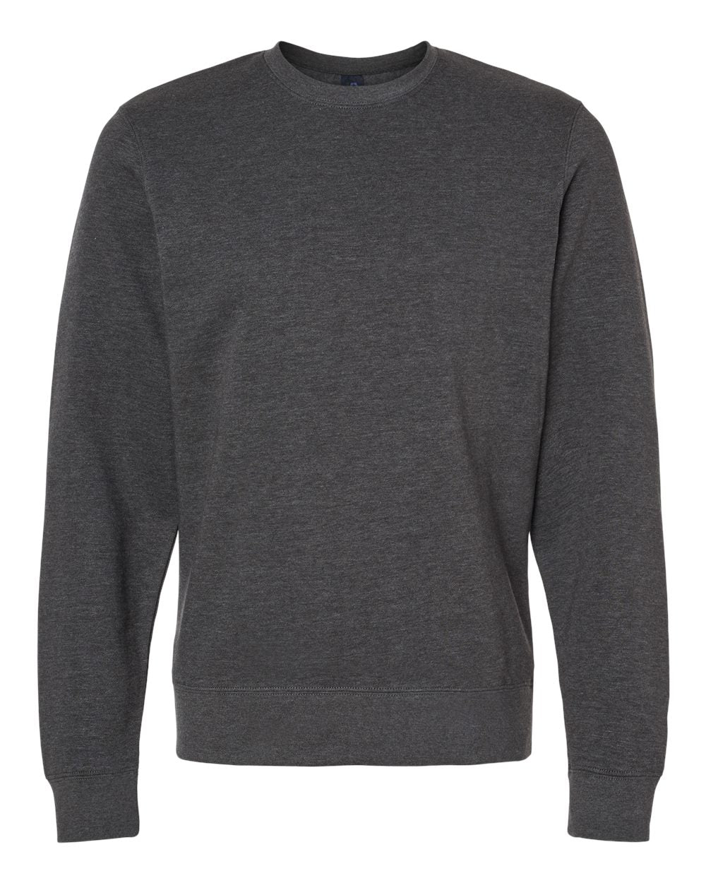 Unisex BTB Fleece Crewneck Sweatshirt - Front - B13528093 - Charcoal Heather