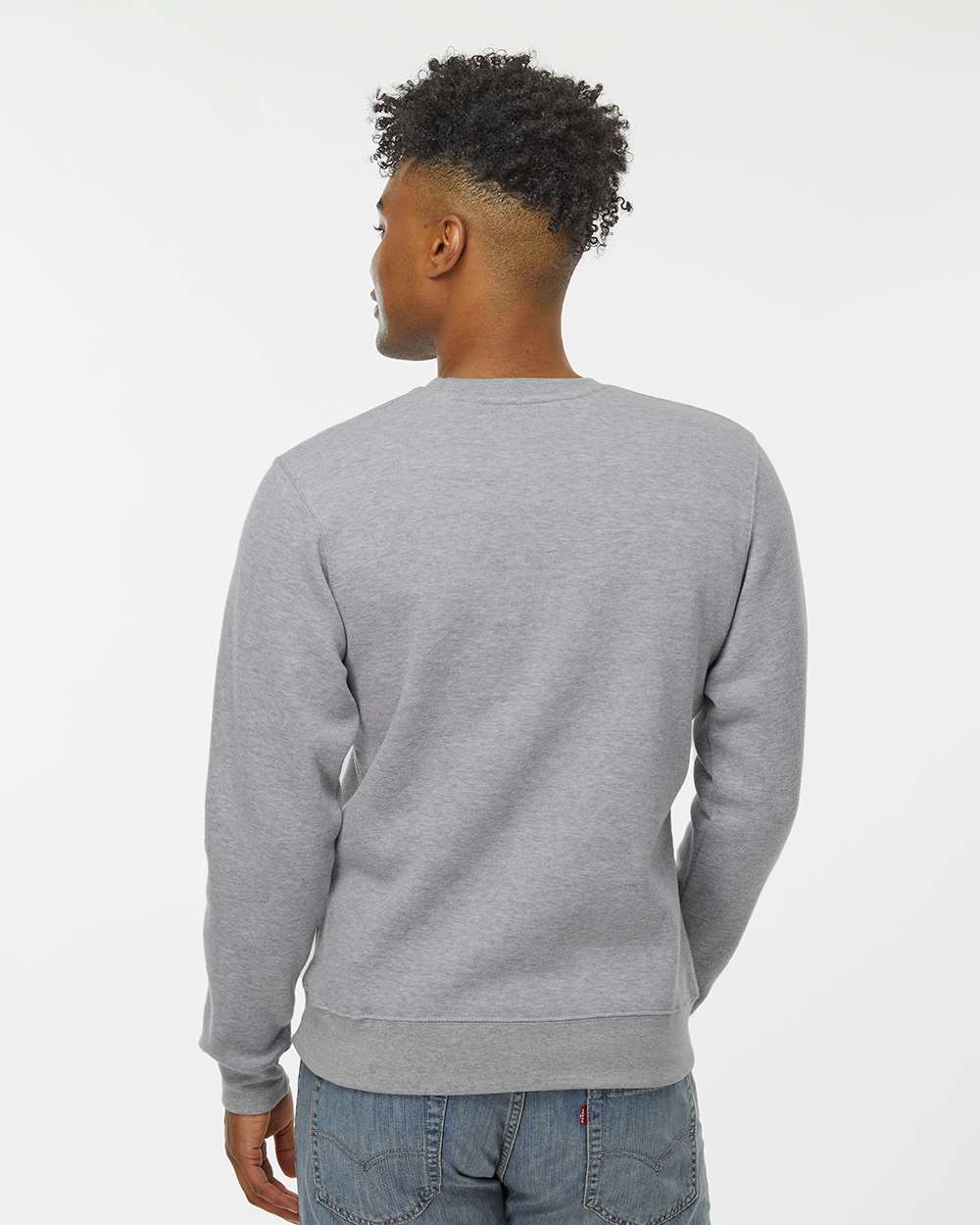 Unisex BTB Fleece Crewneck Sweatshirt - OnModelBack - B13528583 - Oxford