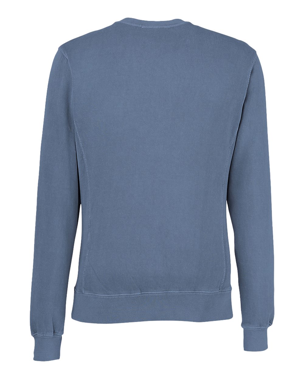 Unisex Pigment-Dyed Fleece Crewneck Sweatshirt - Back - B14328103 - Denim