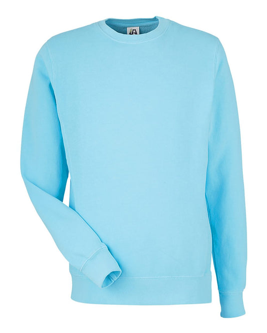 Unisex Pigment-Dyed Fleece Crewneck Sweatshirt - Front - B14328163 - Capri