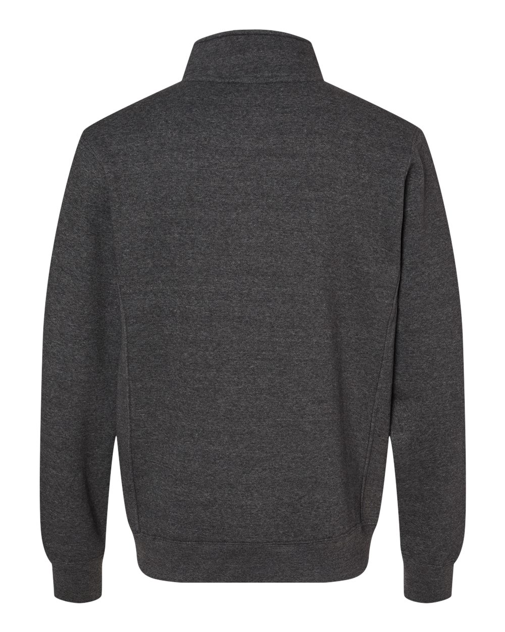 Unisex Heavyweight Fleece Quarter-Zip Sweatshirt - Back - B14528093 - Charcoal Heather