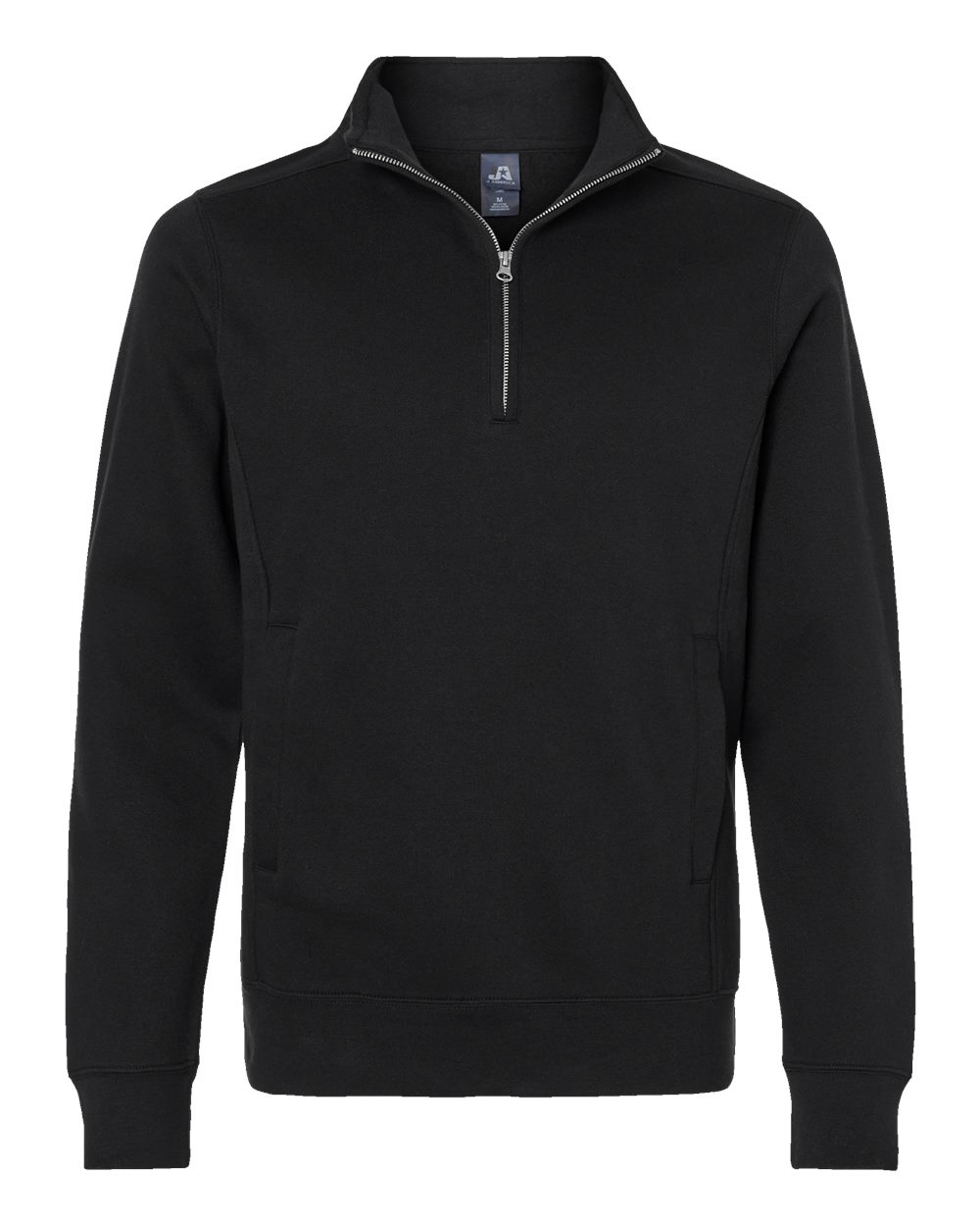 Unisex Heavyweight Fleece Quarter-Zip Sweatshirt - Front - B14528503 - Black