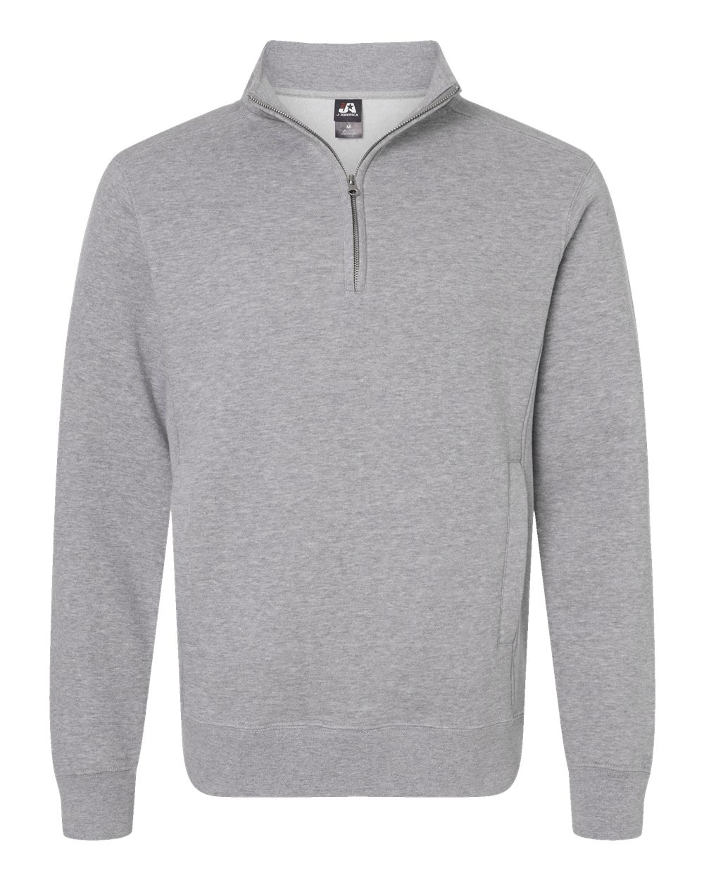 Unisex Heavyweight Fleece Quarter-Zip Sweatshirt - Front - B14528583 - Oxford