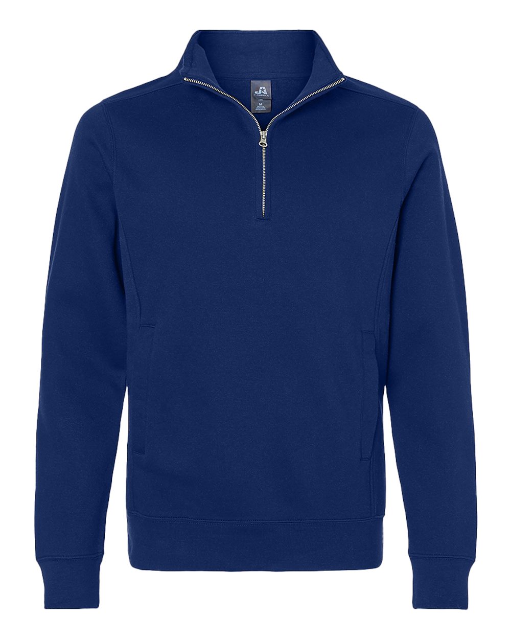 Unisex Heavyweight Fleece Quarter-Zip Sweatshirt - Front - B14528653 - True Navy