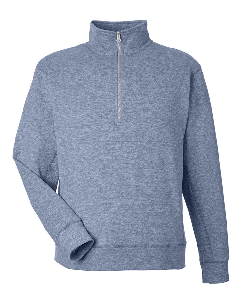 Unisex Electric Fleece Quarter-Zip Sweatshirt - Front - B18228103 - Electric Midnight