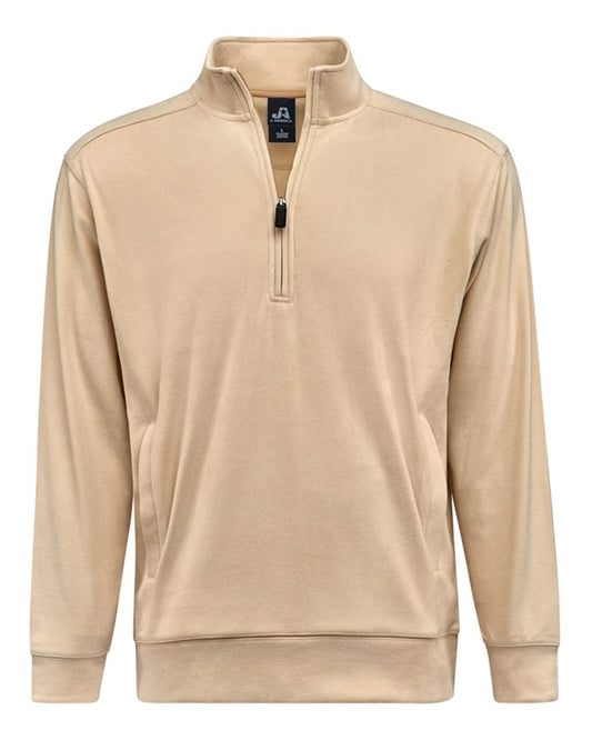 Unisex Element Fleece Quarter-Zip Sweatshirt - Front - B18328003 - Almond