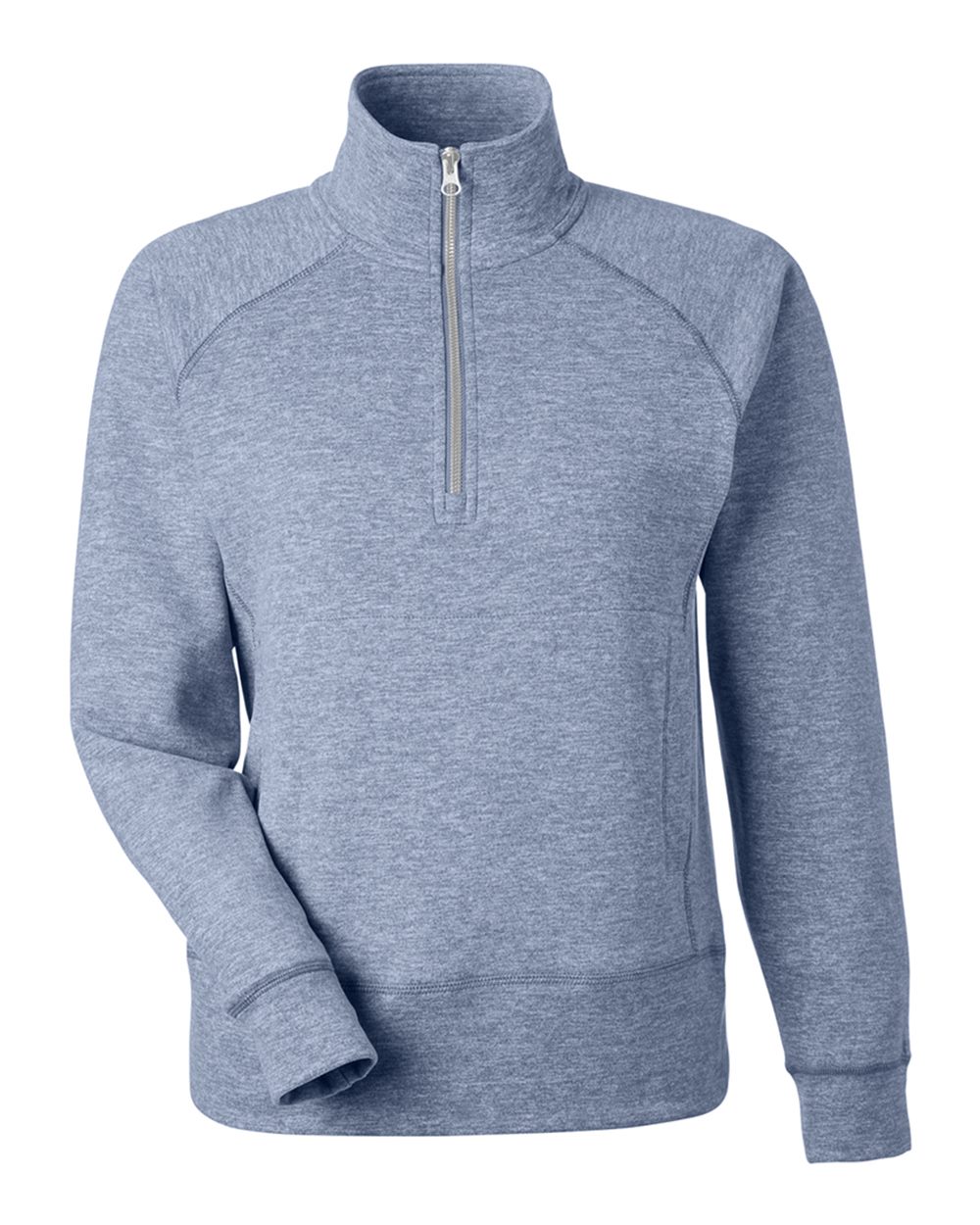 Women's Electric Fleece Quarter-Zip Sweatshirt - Front - B18628863 - Electric Midnight