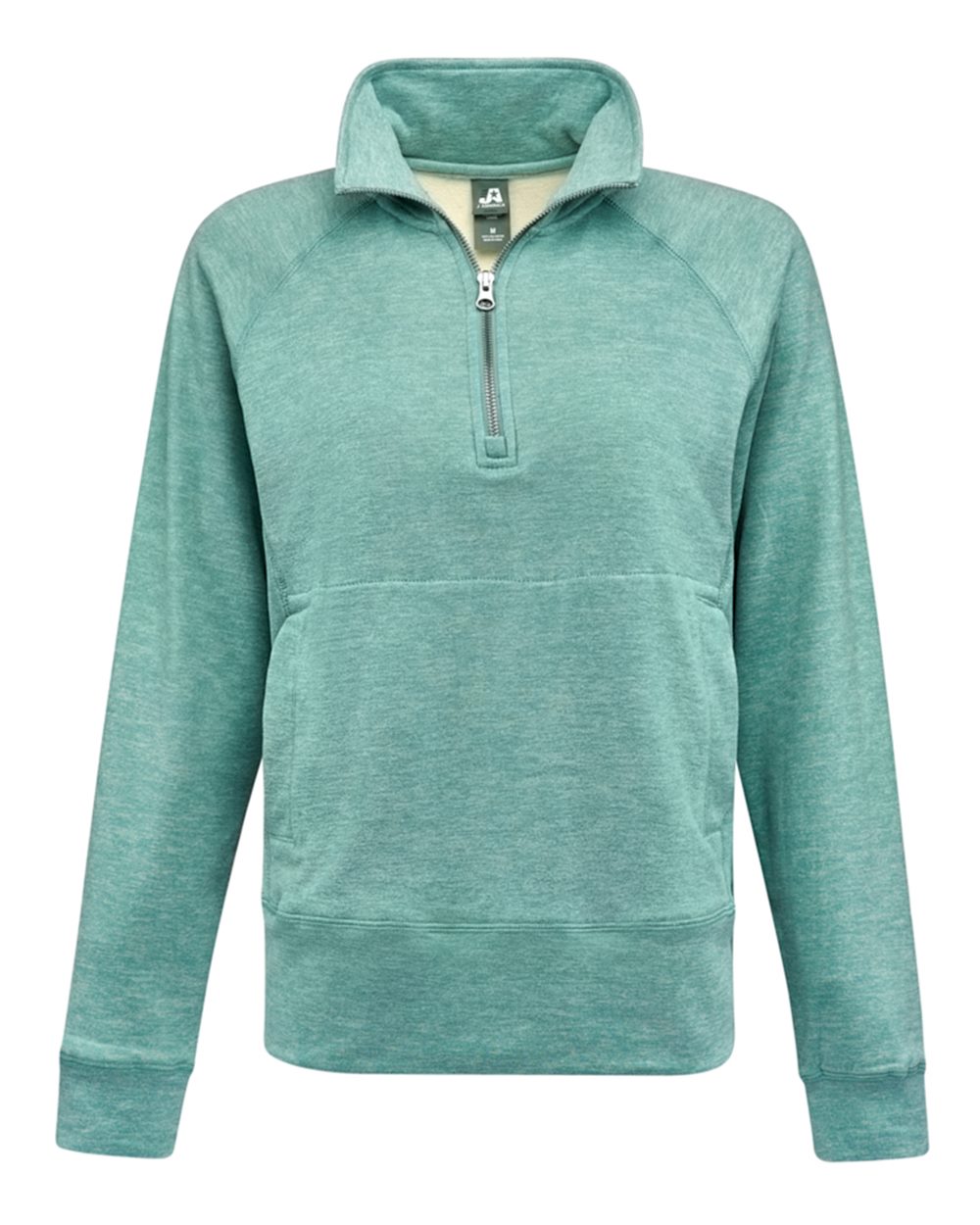 Women's Electric Fleece Quarter-Zip Sweatshirt - Front - B18628873 - Electric Jade