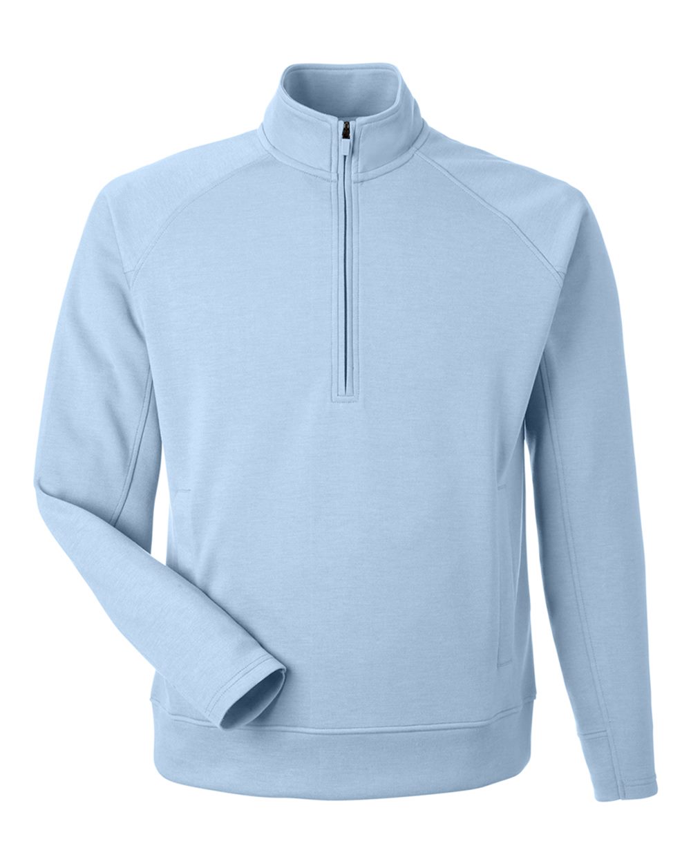 Unisex Apex Fleece Quarter-Zip Sweatshirt - Front - B18828253 - Ice Blue