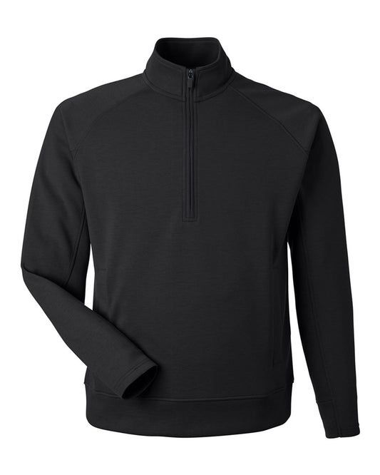 Unisex Apex Fleece Quarter-Zip Sweatshirt - Front - B18828503 - Black