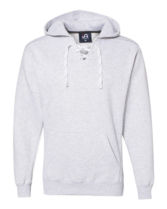 Men's Sport Lace Hooded Sweatshirt - Front - B21328011 - Ash Heather