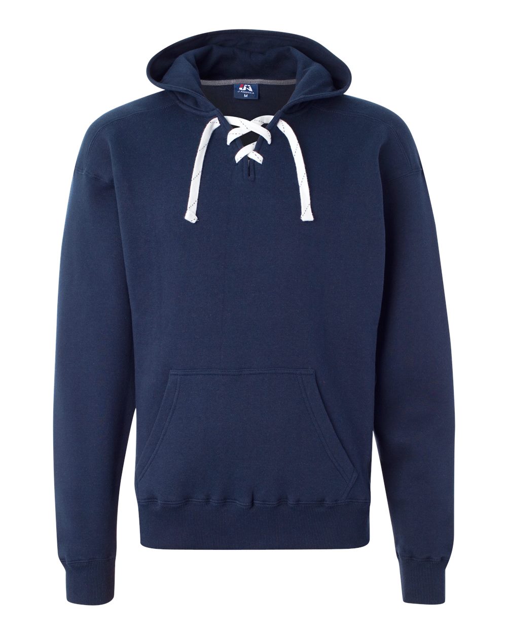 Men's Sport Lace Hooded Sweatshirt - Front - B21328661 - True Navy