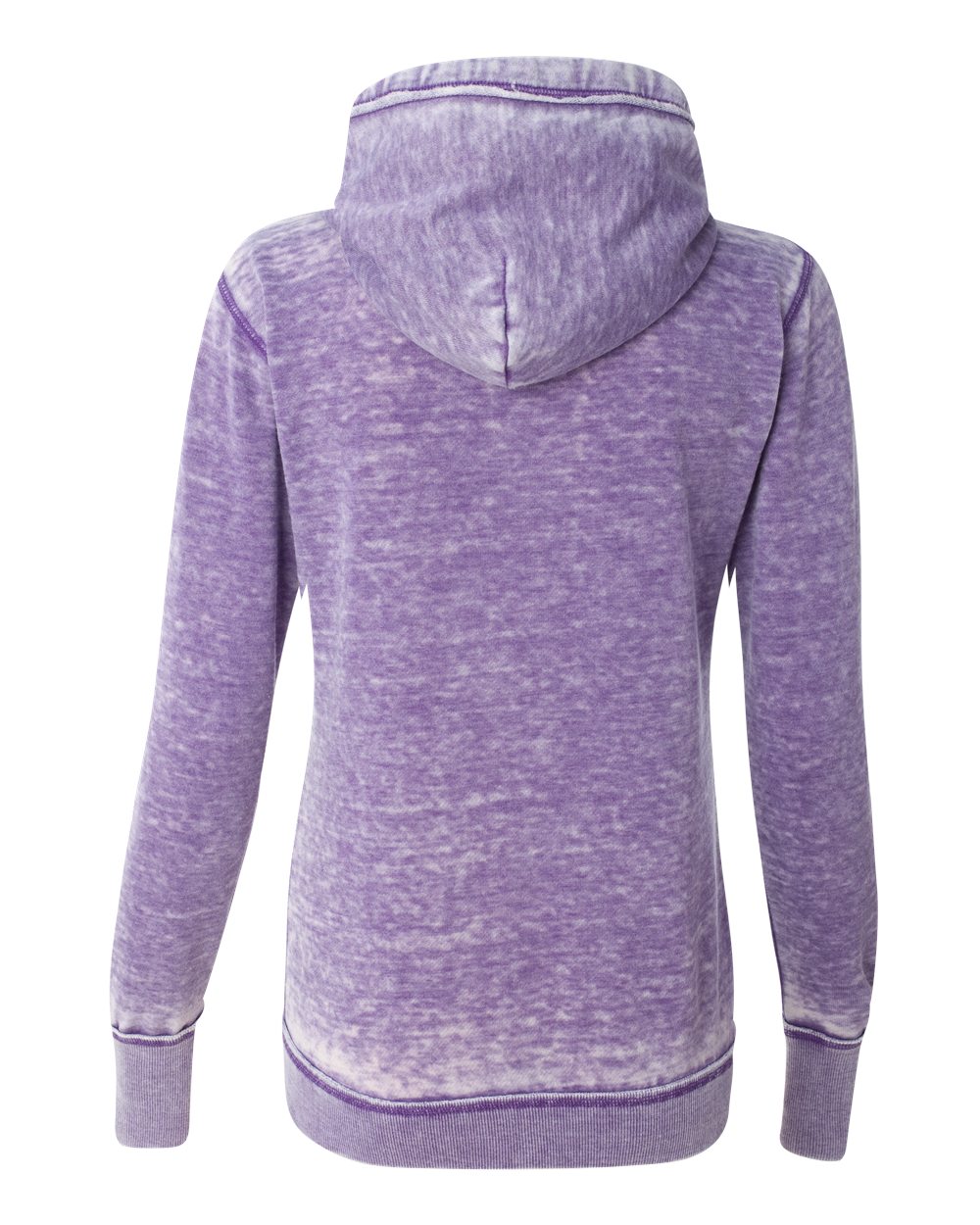 Women's Zen Fleece Full-Zip Hooded Sweatshirt - Back - B88328042 - Very Berry