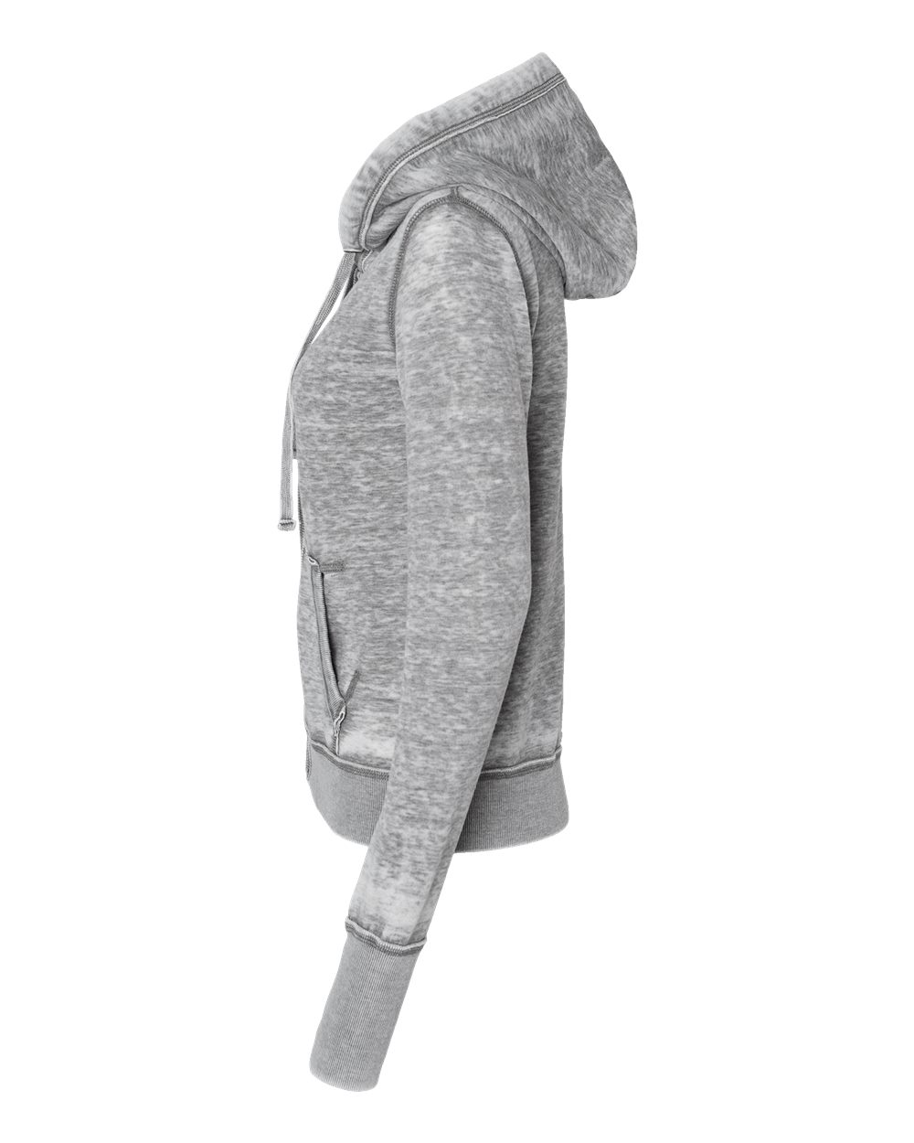 Women's Zen Fleece Full-Zip Hooded Sweatshirt - DirectSide - B88328092 - Cement