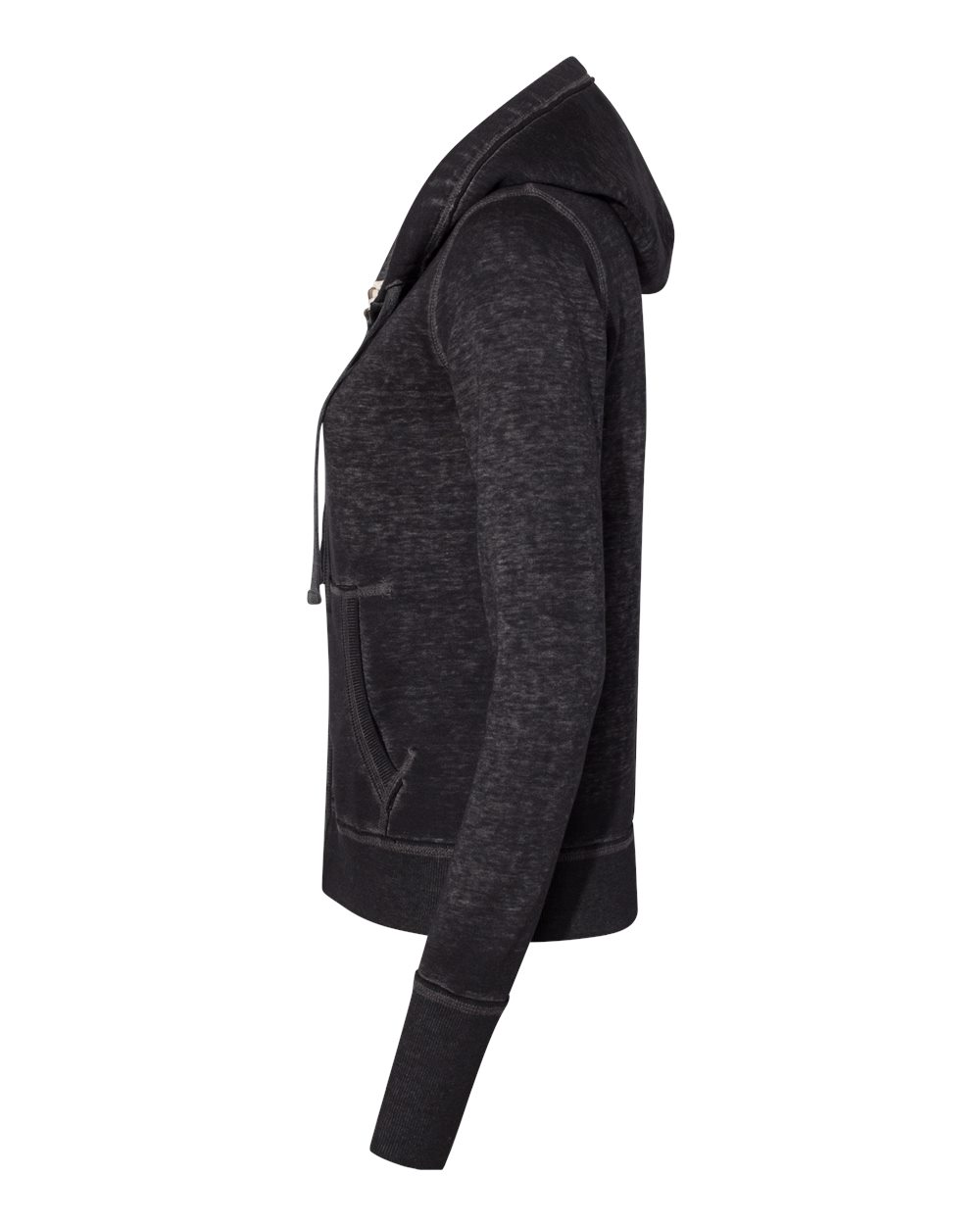 Women's Zen Fleece Full-Zip Hooded Sweatshirt - DirectSide - B88328502 - Twisted Black