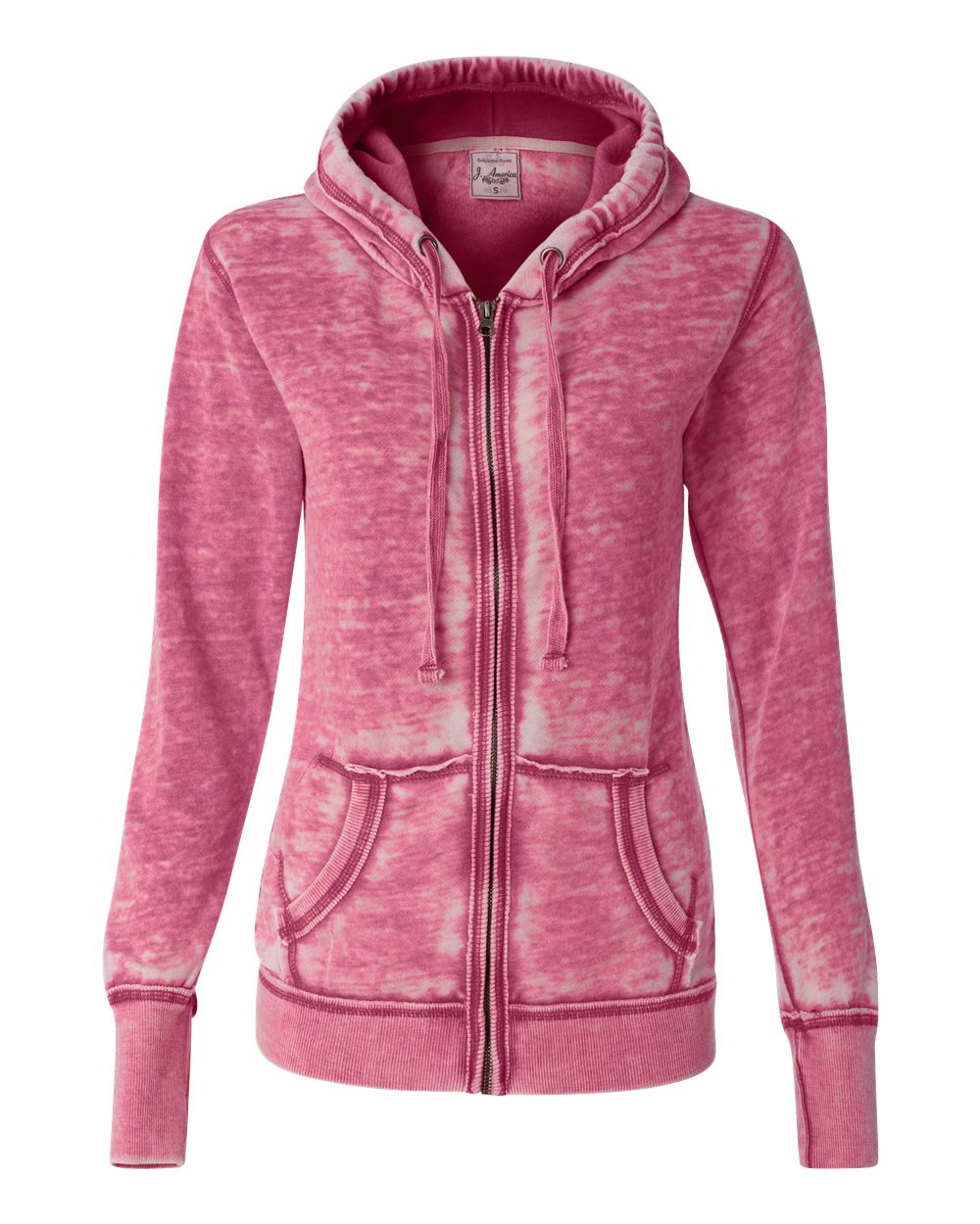 Women's Zen Fleece Full-Zip Hooded Sweatshirt - Front - B88328032 - Wildberry