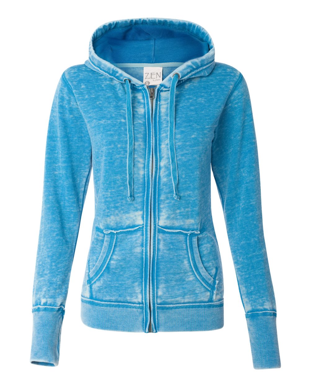 Women's Zen Fleece Full-Zip Hooded Sweatshirt - Front - B88328812 - Oceanberry