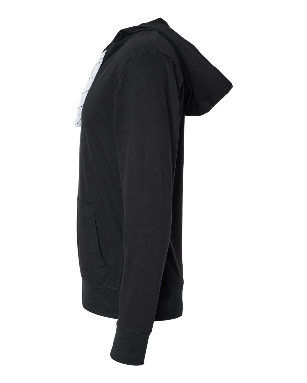 Unisex Jersey Sport Lace Hooded Pullover - DirectSide - B81528501 - Black