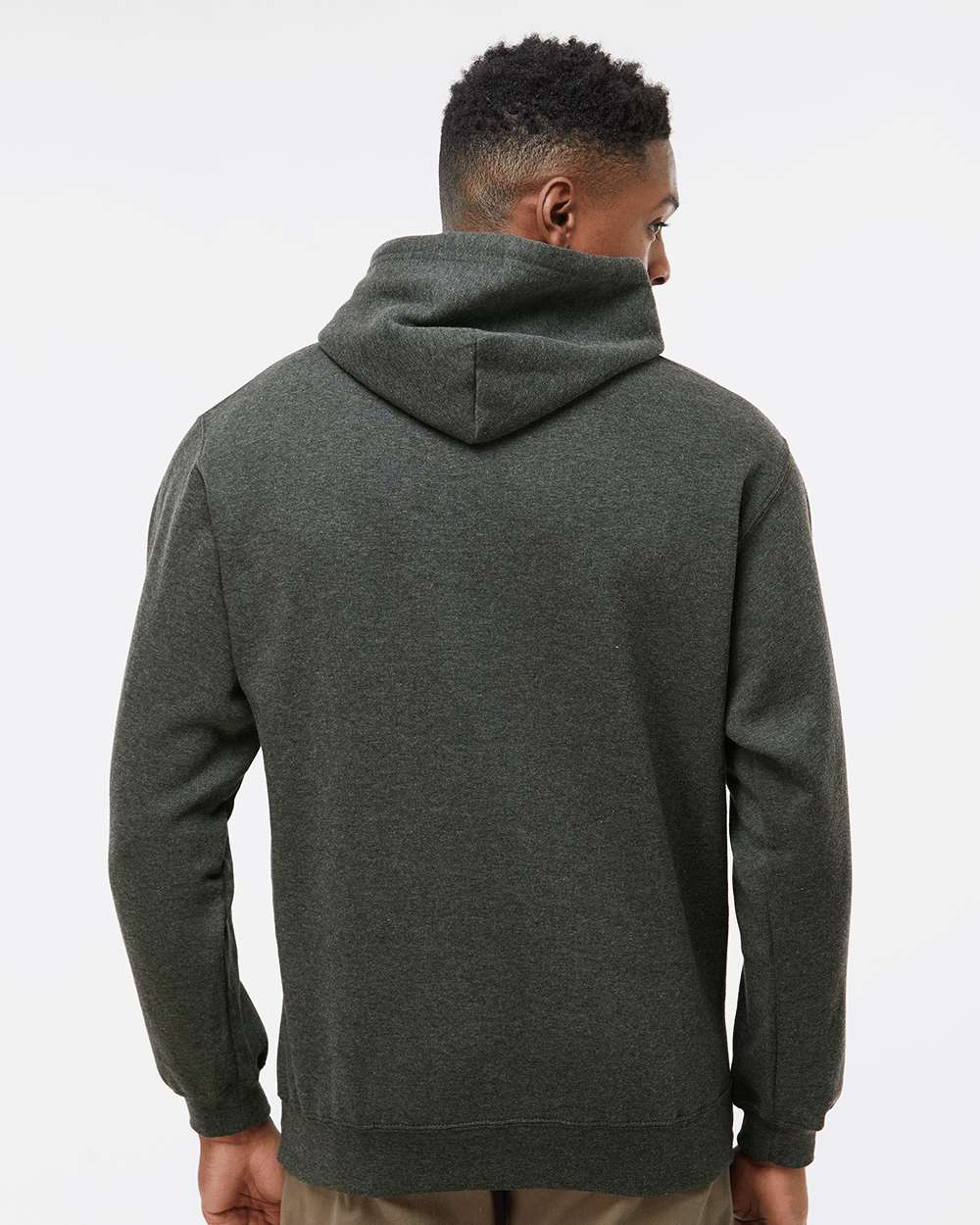 Men's Tailgate Hooded Sweatshirt - OnModelBack - B88528093 - Charcoal Heather