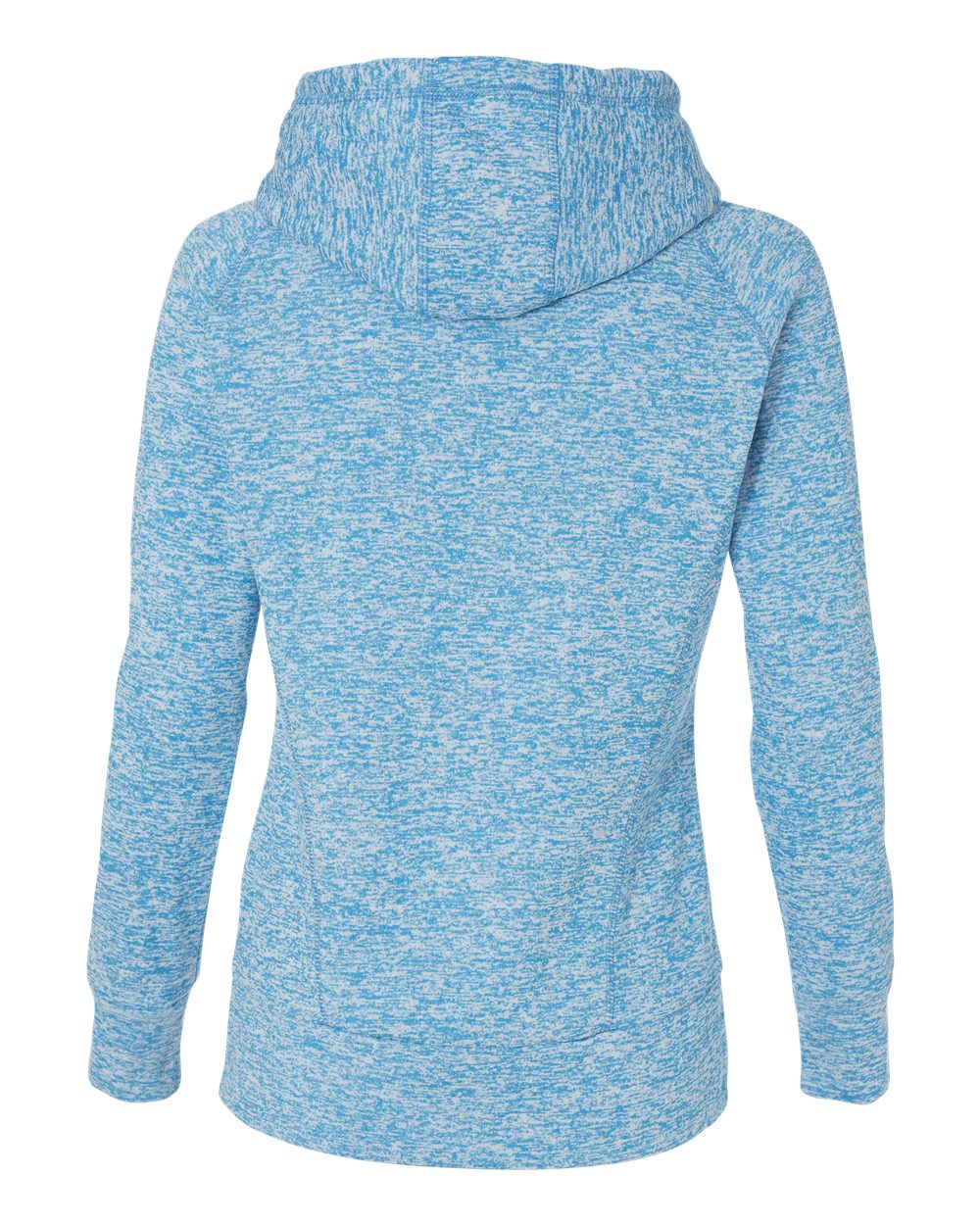 Women’s Cosmic Fleece Hooded Sweatshirt - Back - B54028063 - Electric Blue/ Neon Green