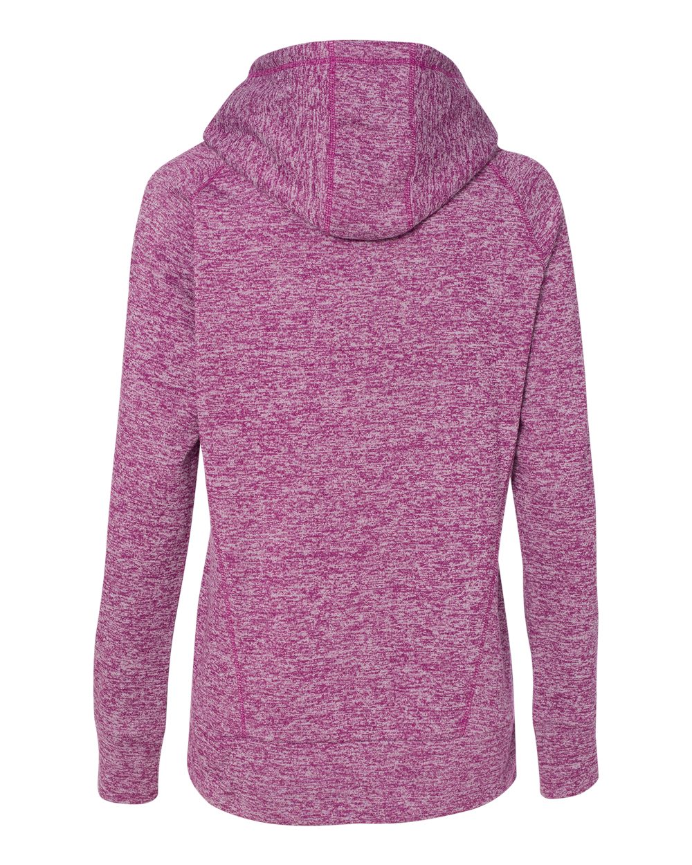 Women’s Cosmic Fleece Hooded Sweatshirt - Back - B54028143 - Magenta/ Neon Yellow