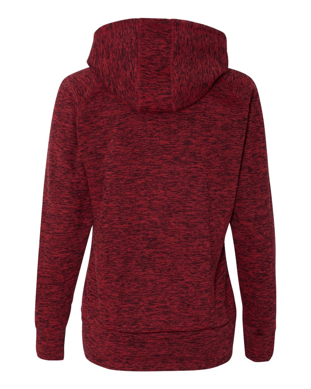 Women’s Cosmic Fleece Hooded Sweatshirt - Back - B54028703 - Red Fleck/ Red