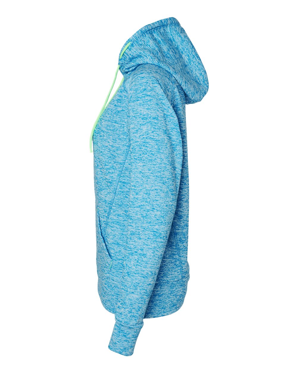 Women’s Cosmic Fleece Hooded Sweatshirt - DirectSide - B54028063 - Electric Blue/ Neon Green