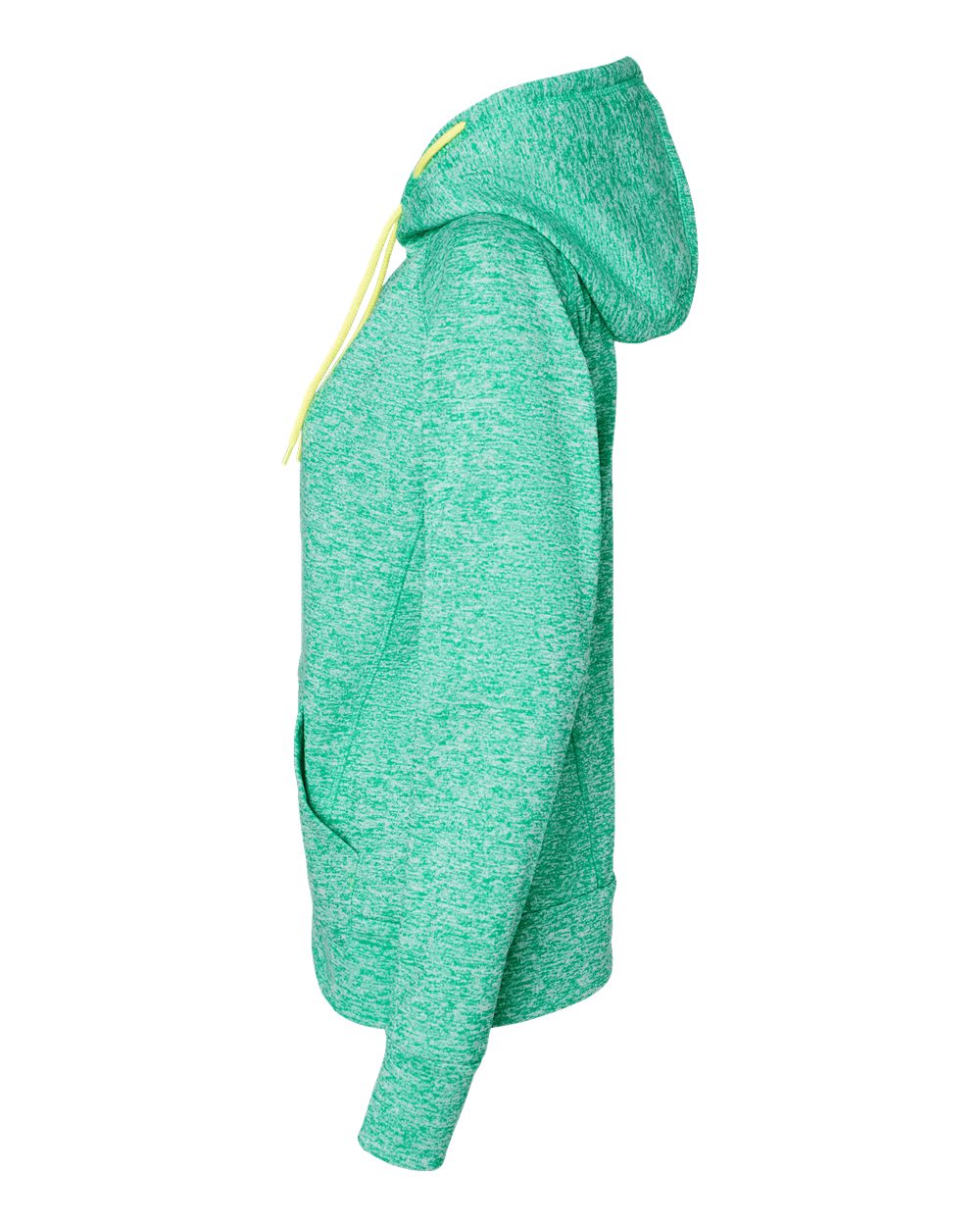 Women’s Cosmic Fleece Hooded Sweatshirt - DirectSide - B54028404 - Emerald/ Neon Yellow