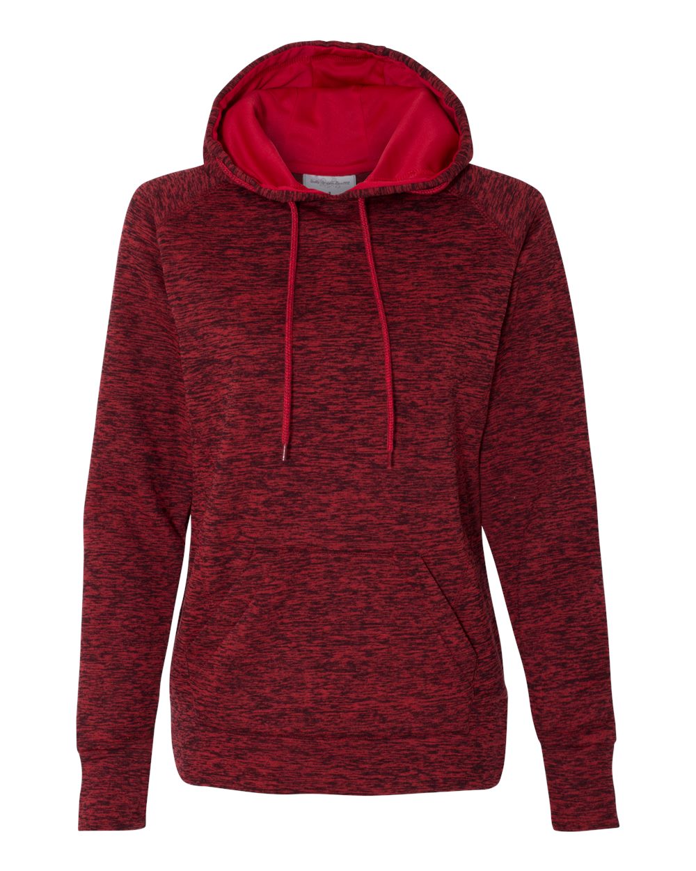 Women’s Cosmic Fleece Hooded Sweatshirt - Front - B54028703 - Red Fleck/ Red