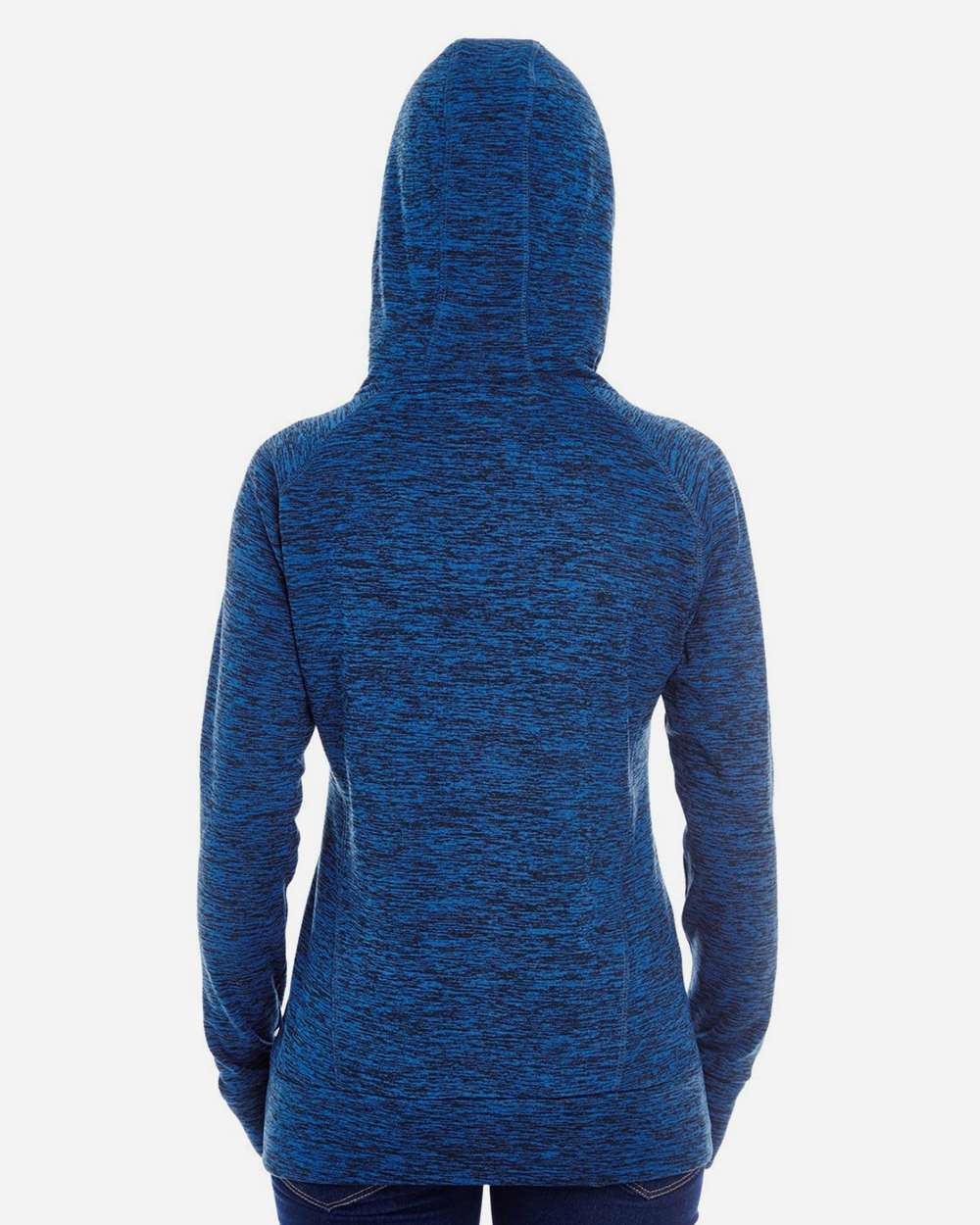 Women’s Cosmic Fleece Hooded Sweatshirt - OnModelBack - B54028756 - Royal Fleck/ Royal
