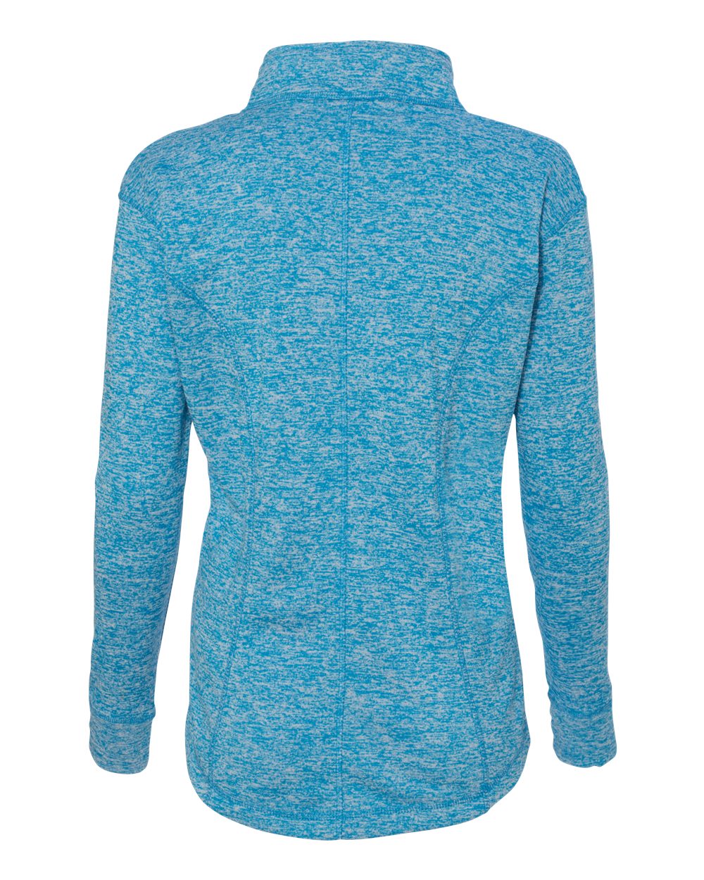 Women's Cosmic Fleece Quarter-Zip Pullover - Back - B24628063 - Electric Blue/ Neon Green