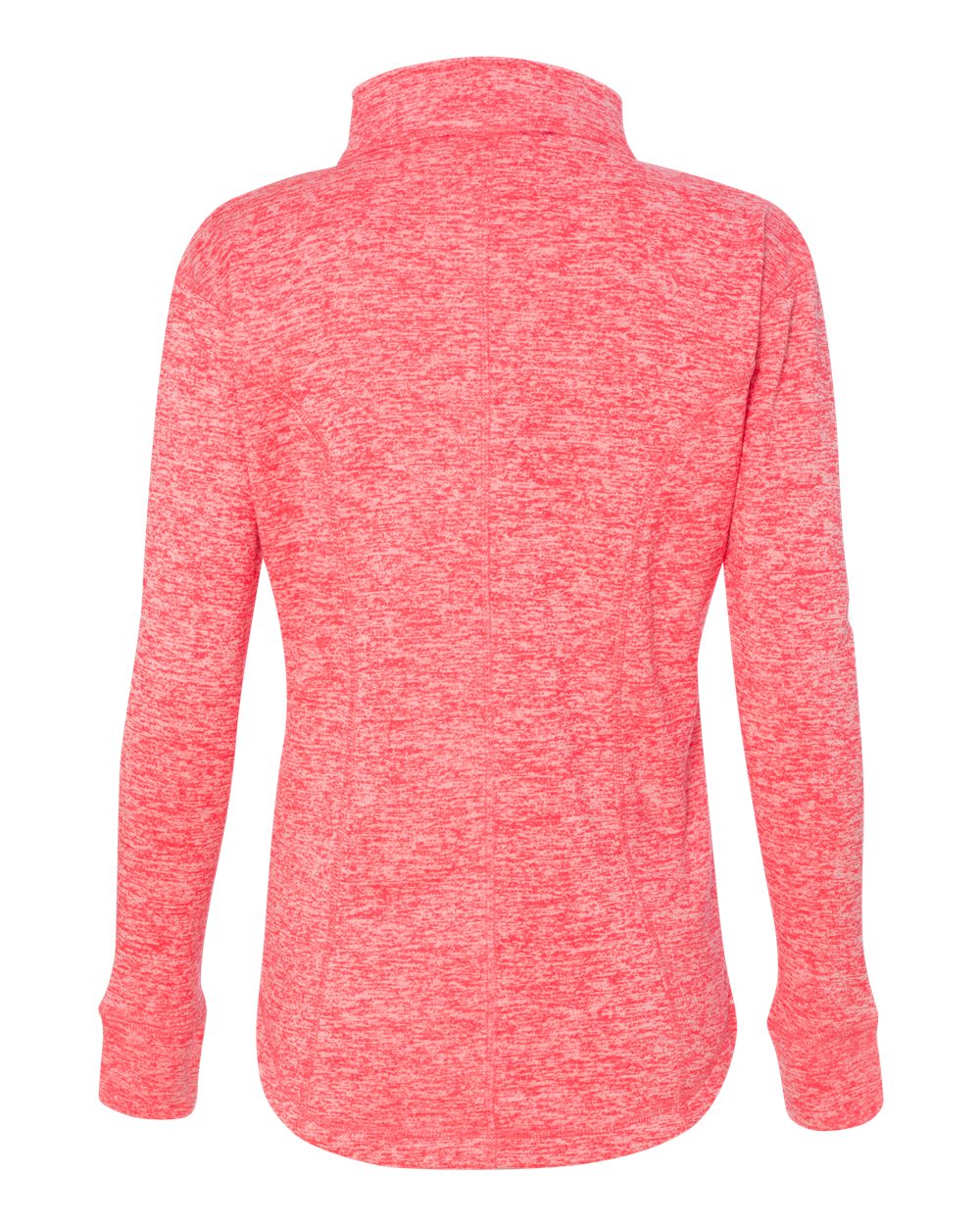 Women's Cosmic Fleece Quarter-Zip Pullover - Back - B24628273 - Fire Coral/ Magenta