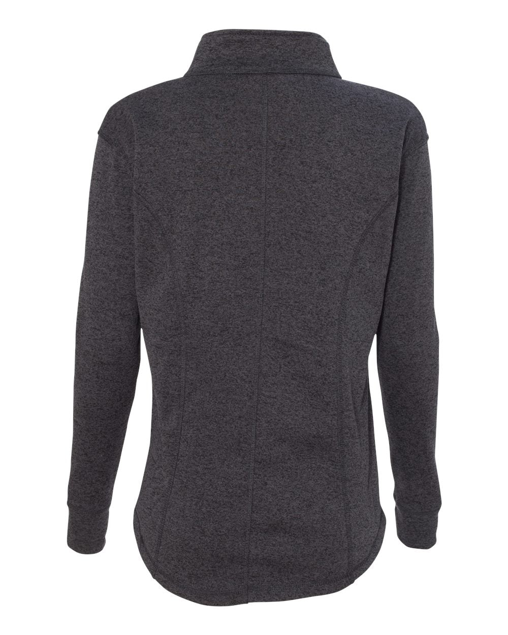 Women's Cosmic Fleece Quarter-Zip Pullover - Back - B24628343 - Onyx Fleck/ Electric Blue