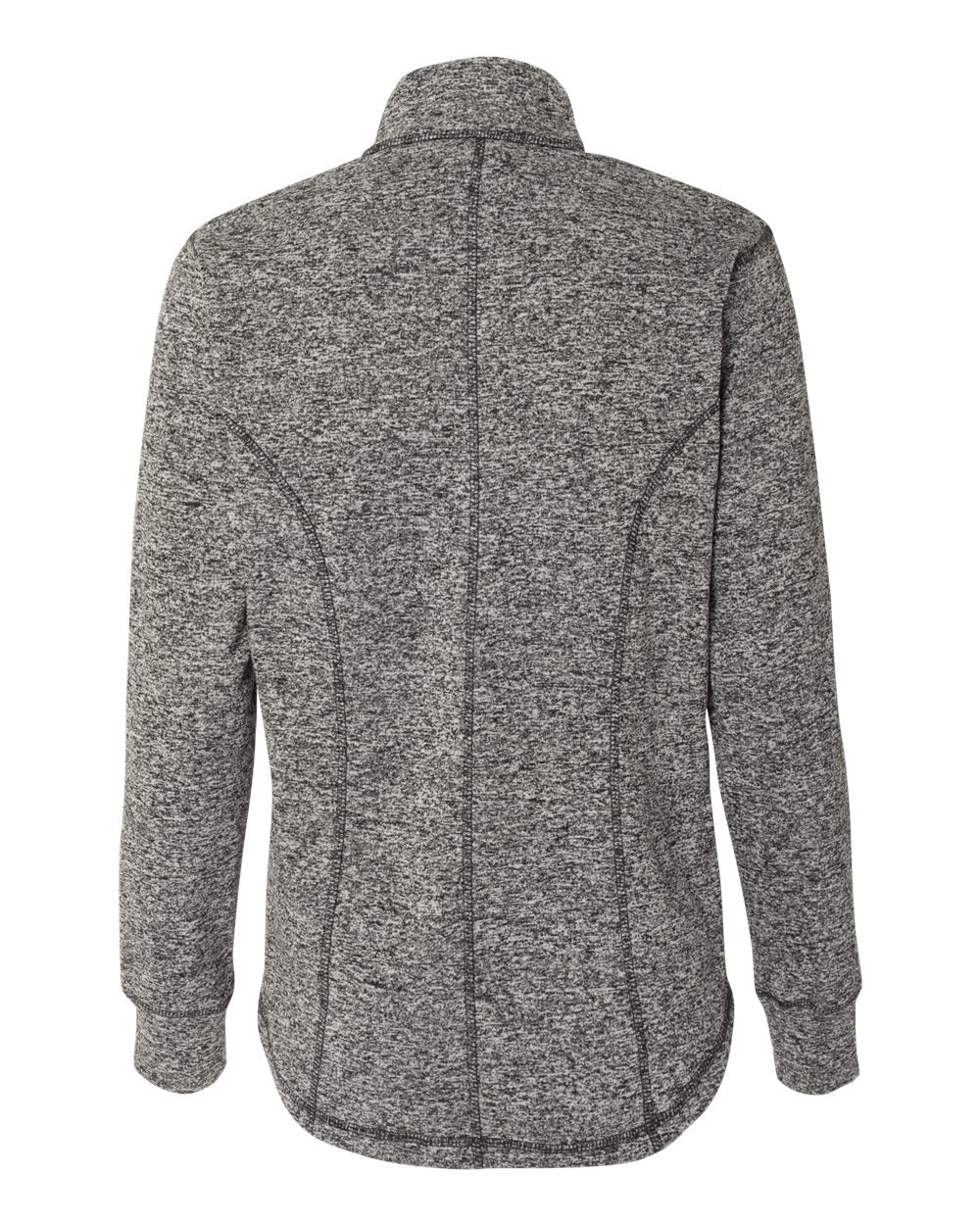 Women's Cosmic Fleece Quarter-Zip Pullover - Back - B24628503 - Charcoal Fleck/ Black