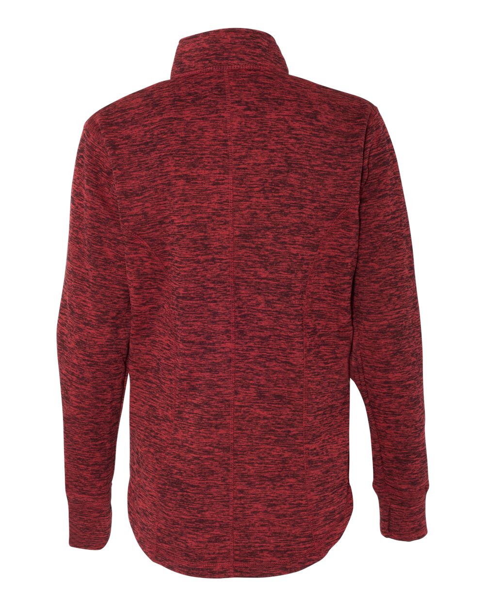 Women's Cosmic Fleece Quarter-Zip Pullover - Back - B24628703 - Red Fleck/ Black