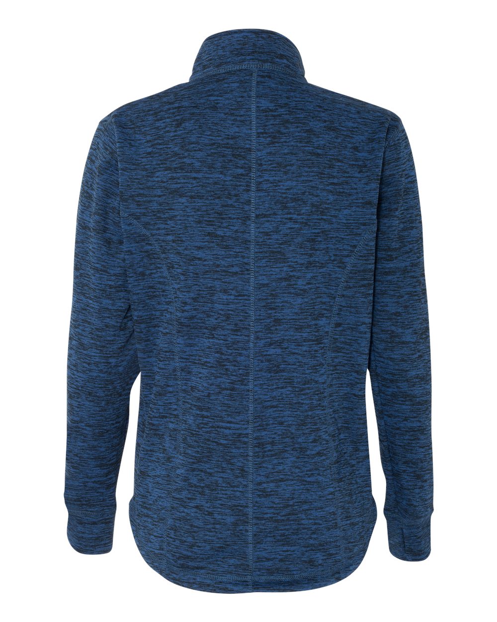 Women's Cosmic Fleece Quarter-Zip Pullover - Back - B24628753 - Royal Fleck/ Black
