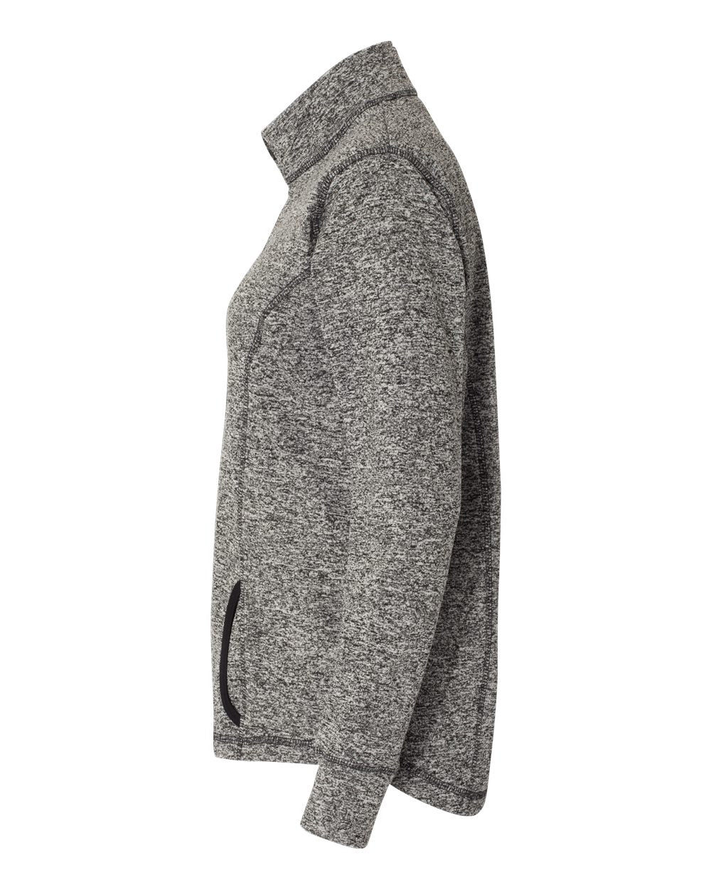 Women's Cosmic Fleece Quarter-Zip Pullover - DirectSide - B24628503 - Charcoal Fleck/ Black