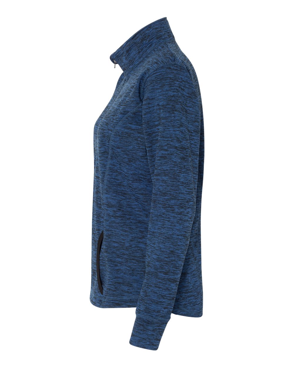 Women's Cosmic Fleece Quarter-Zip Pullover - DirectSide - B24628753 - Royal Fleck/ Black