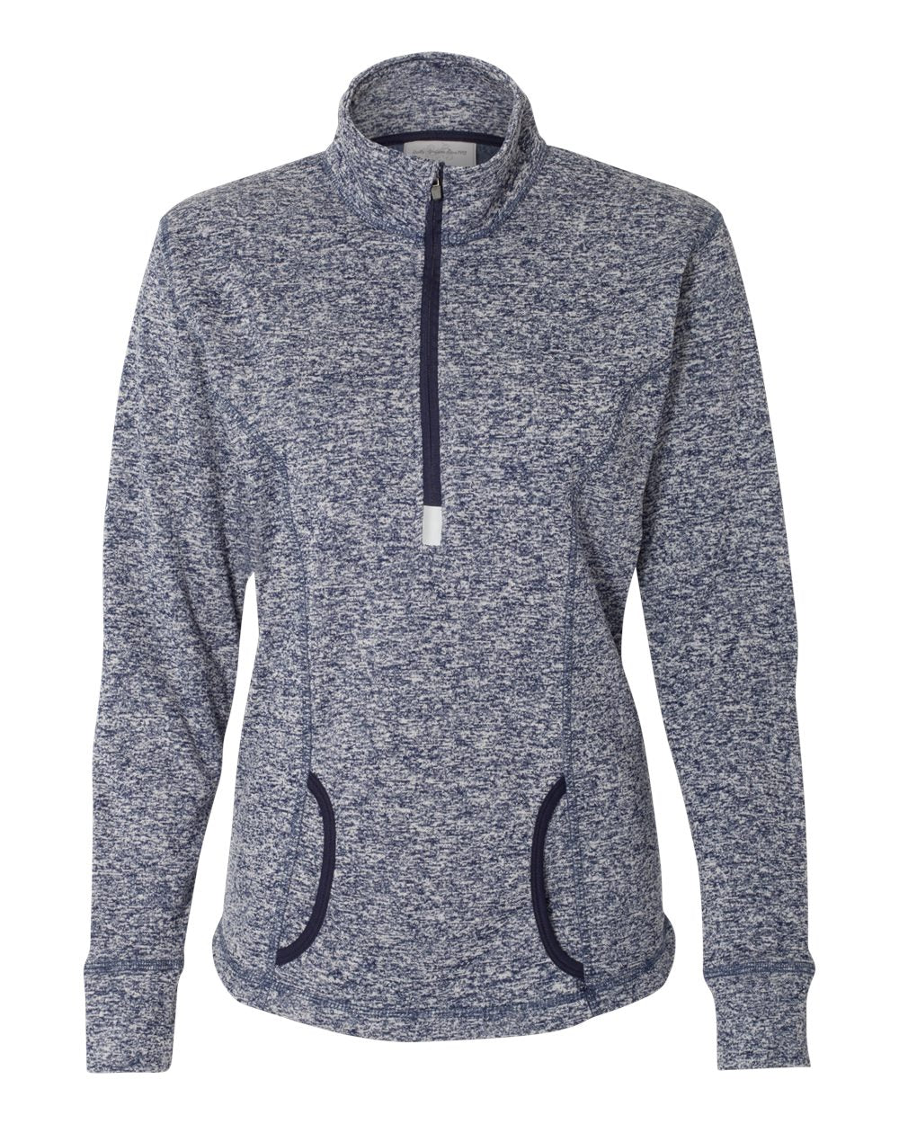 Women's Cosmic Fleece Quarter-Zip Pullover - Front - B24628653 - Navy Fleck/ Navy