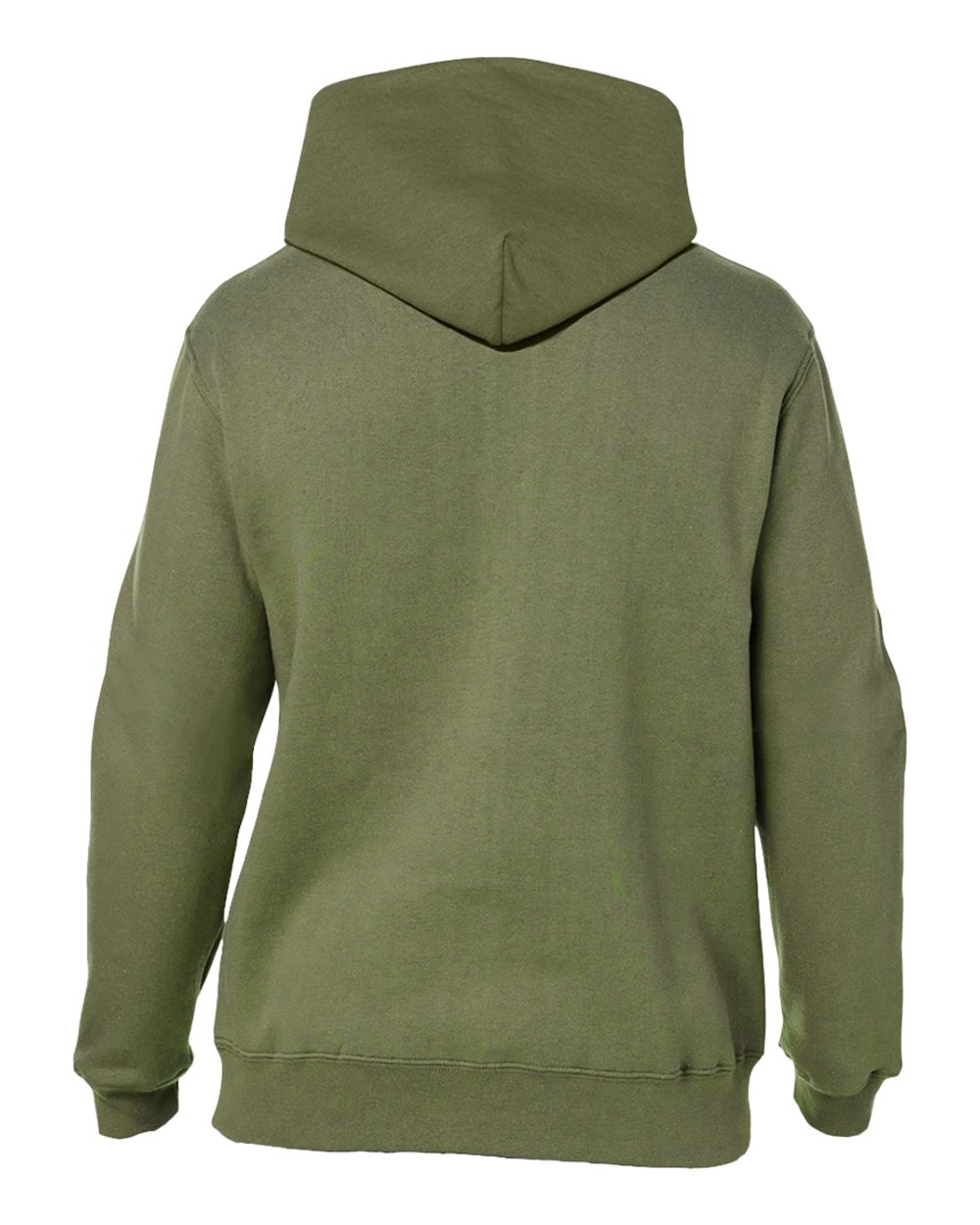 Men's Premium Hooded Sweatshirt - Back - B22228642 - Military Green