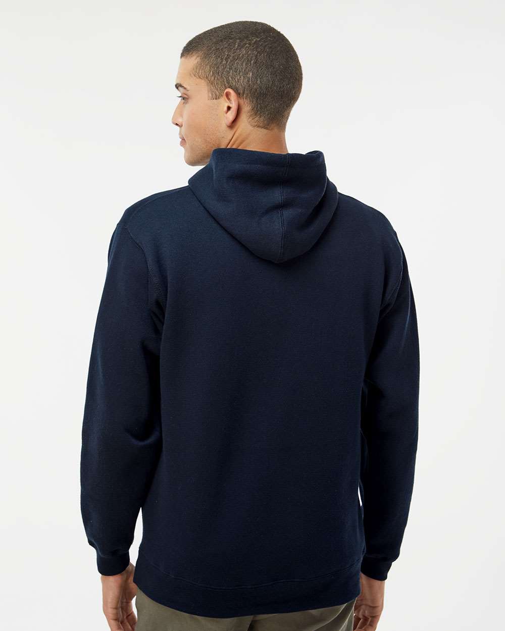 Men's Premium Hooded Sweatshirt - OnModelBack - B22228653 - Navy