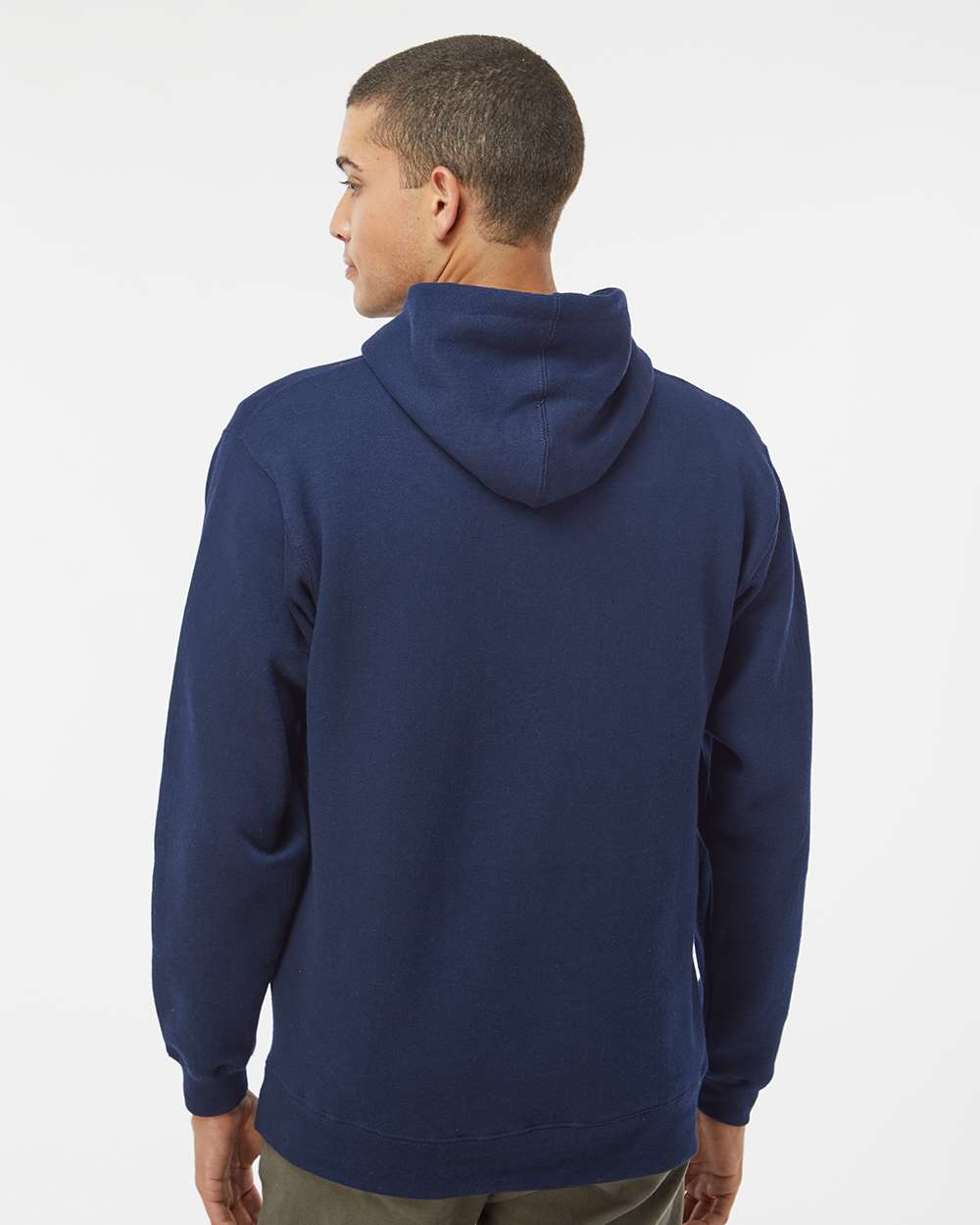 Men's Premium Hooded Sweatshirt - OnModelBack - B22228682 - True Navy