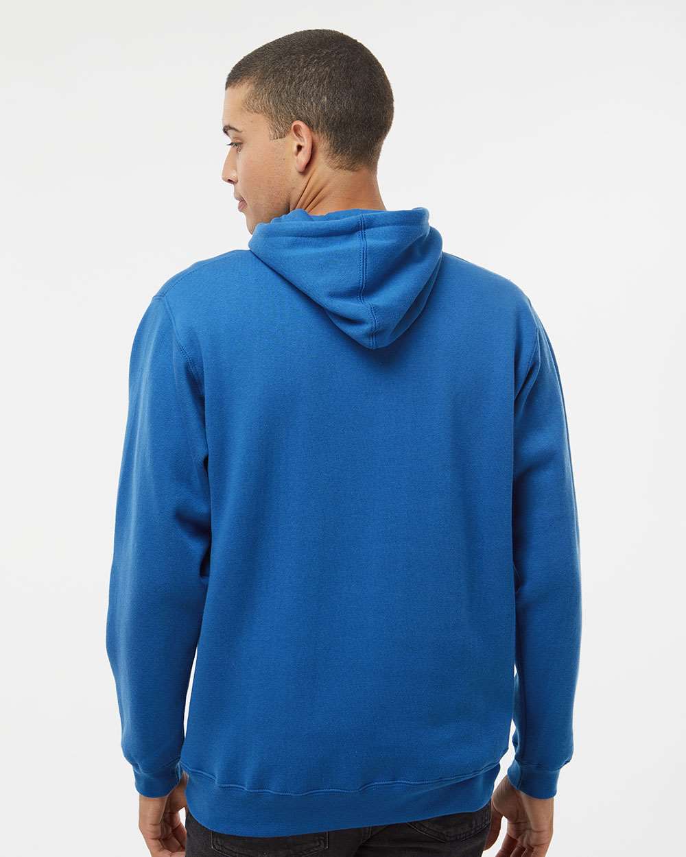 Men's Premium Hooded Sweatshirt - OnModelBack - B22228752 - Royal