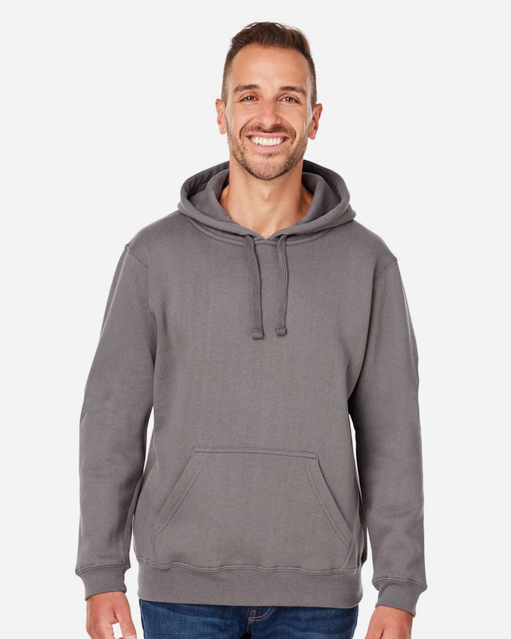 Men's Premium Hooded Sweatshirt - OnModelFront - B22228132 - Fossil