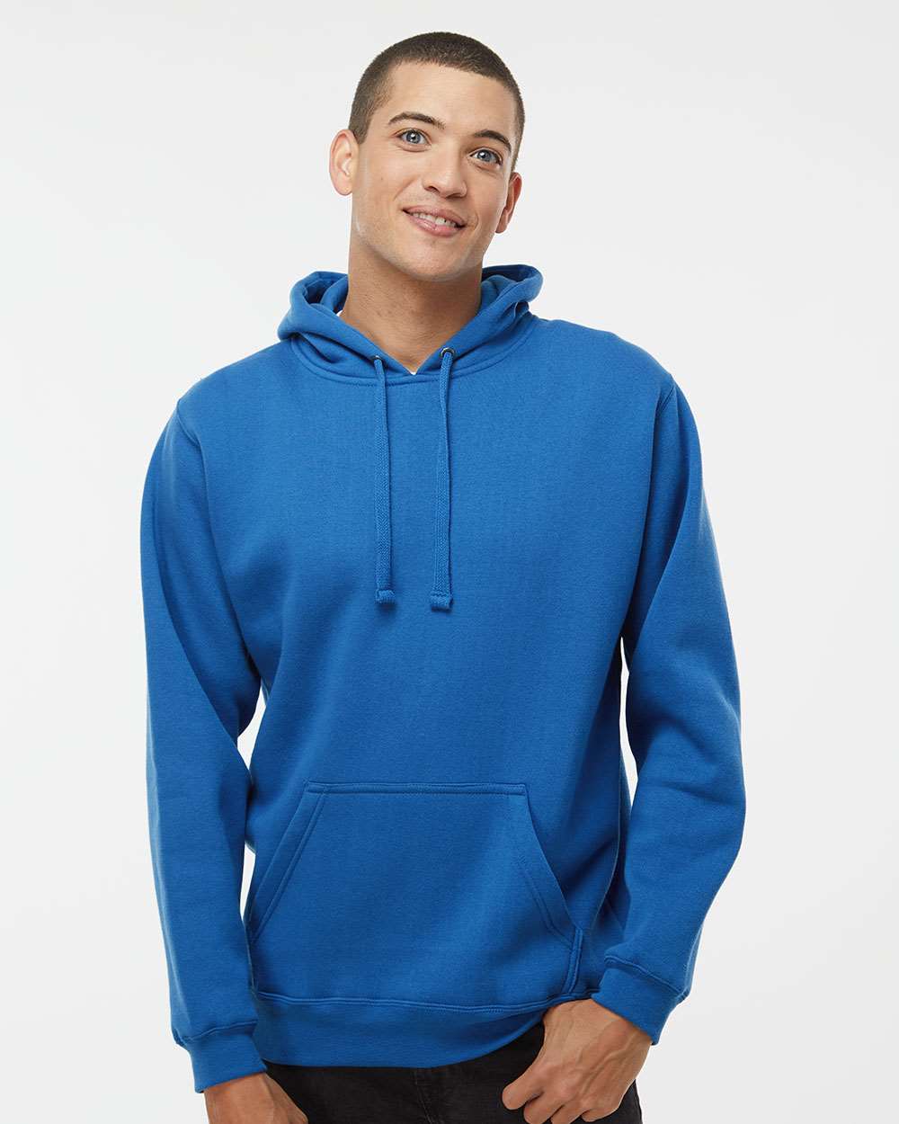 Men's Premium Hooded Sweatshirt - OnModelFront - B22228752 - Royal